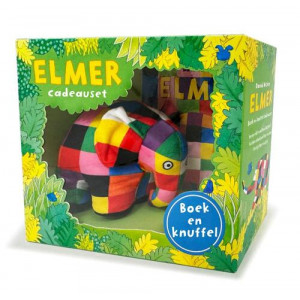 Elmer boek en knuffel cadeauset