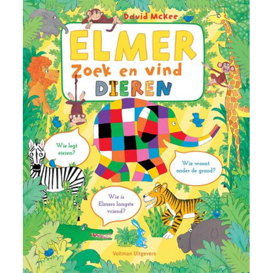 Elmer zoek en vind - dieren