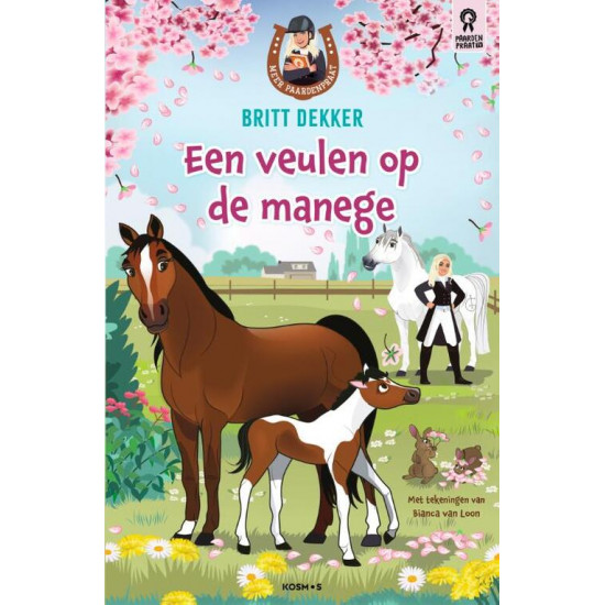 Een veulen op de manege